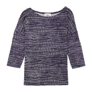 A-Line Womens Petite 2-tone 3/4 Sleeve Top Pullover Blouse, NWT